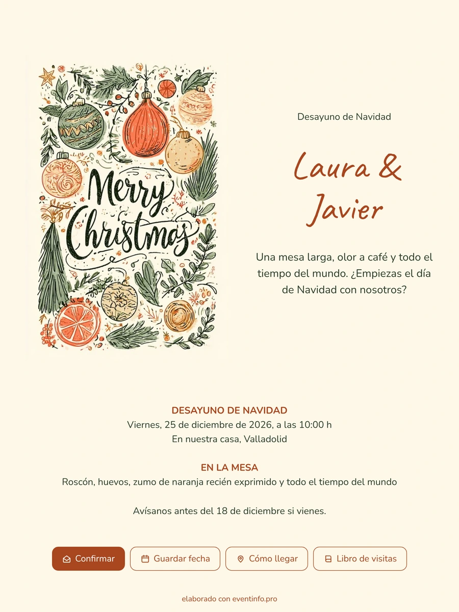 Enviar una tarjeta navideña ilustrada a mano