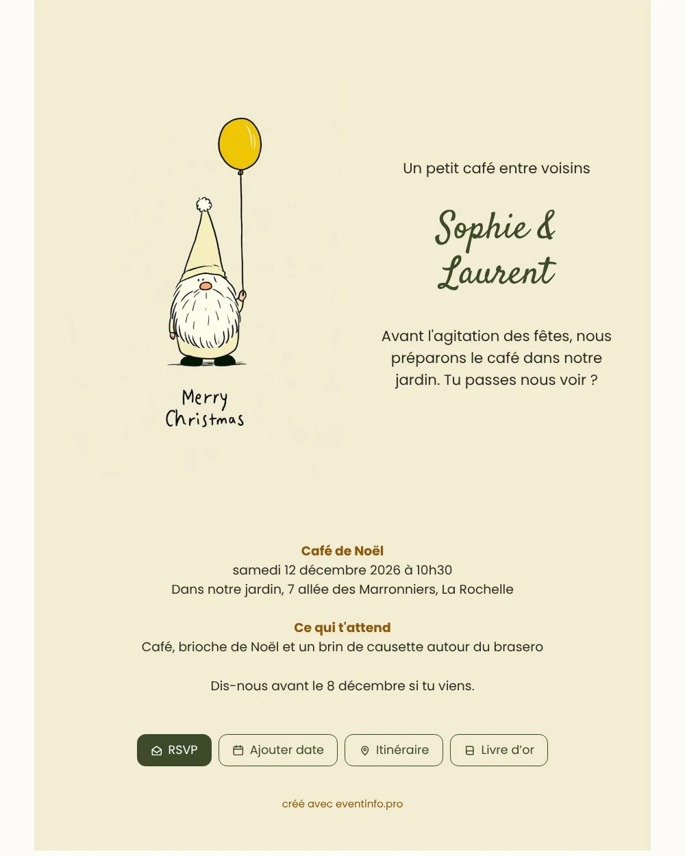 Envoyer la carte du lutin au ballon &ndash; exemple 1