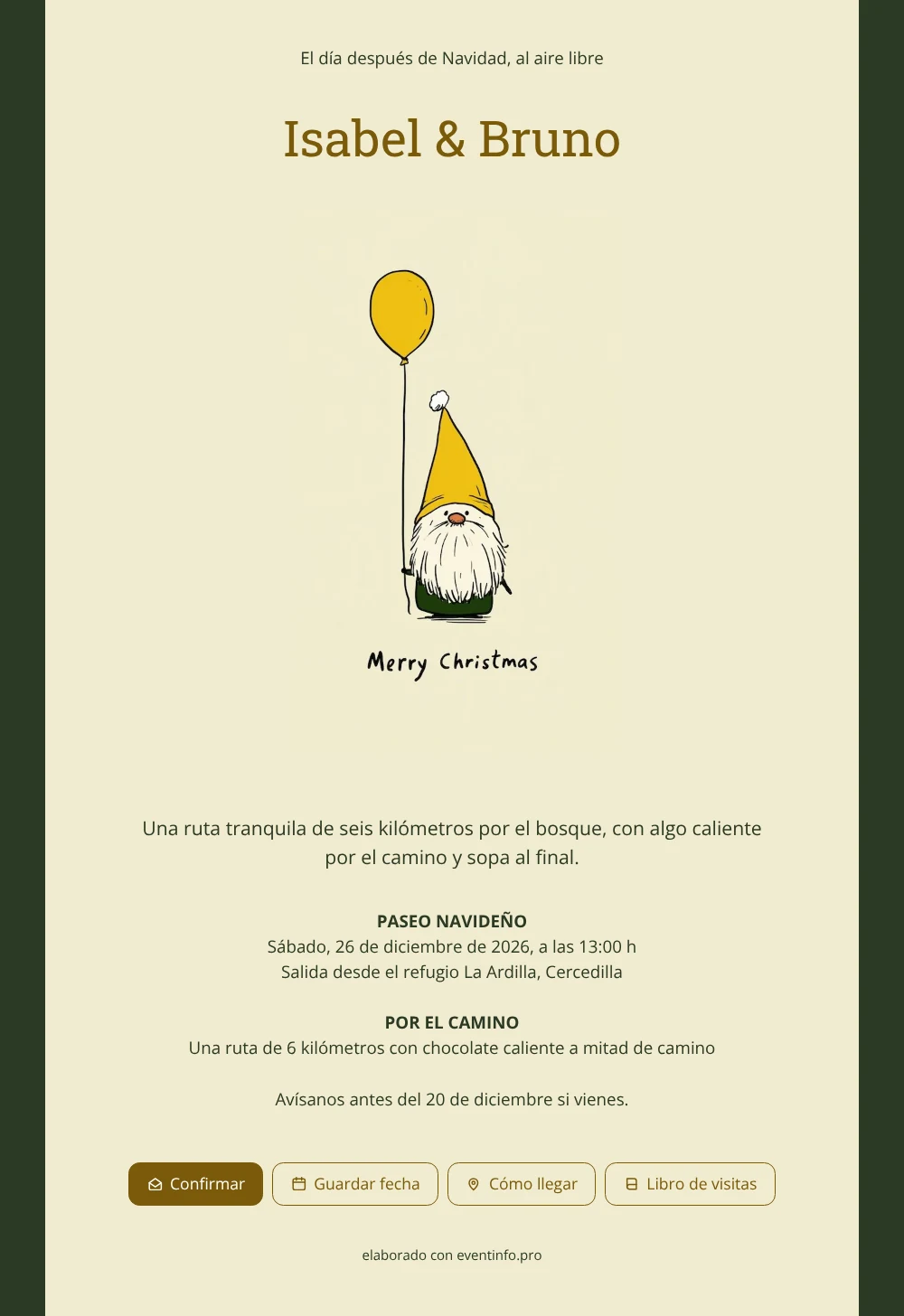 Enviar una tarjeta de paseo con duende &ndash; ejemplo 1