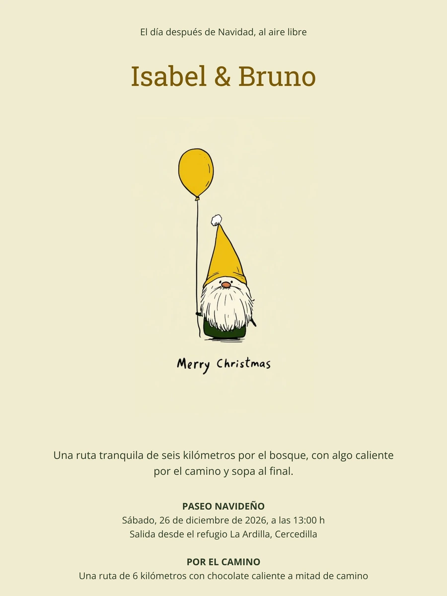 Enviar una tarjeta de paseo con duende