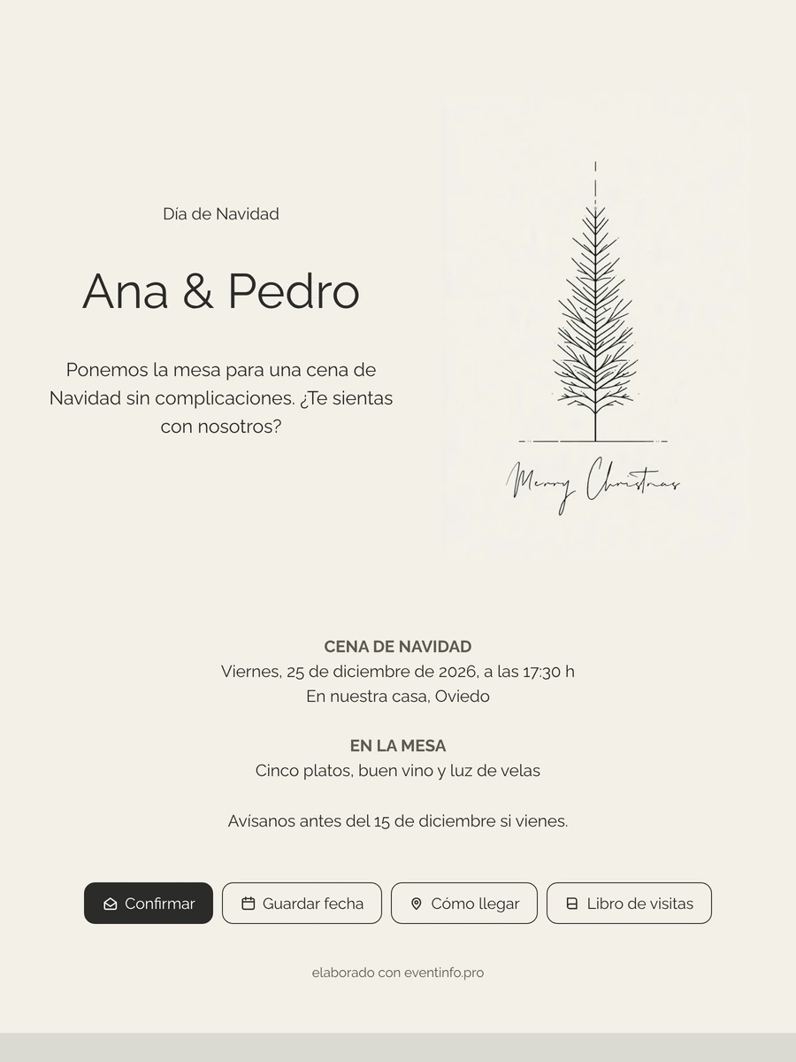 Enviar una tarjeta serena con letra manuscrita