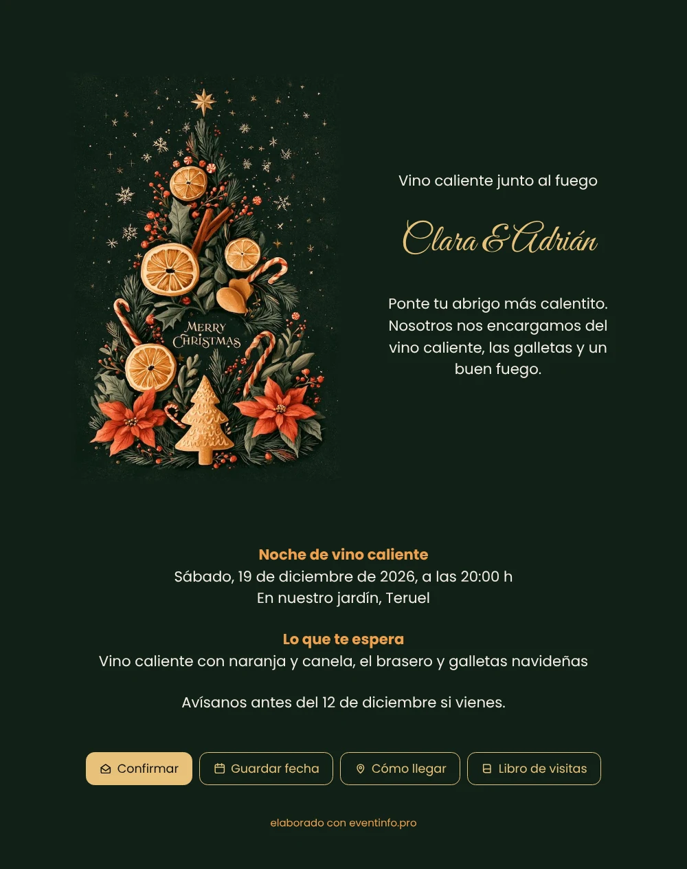 Enviar una invitación junto al brasero &ndash; ejemplo 1
