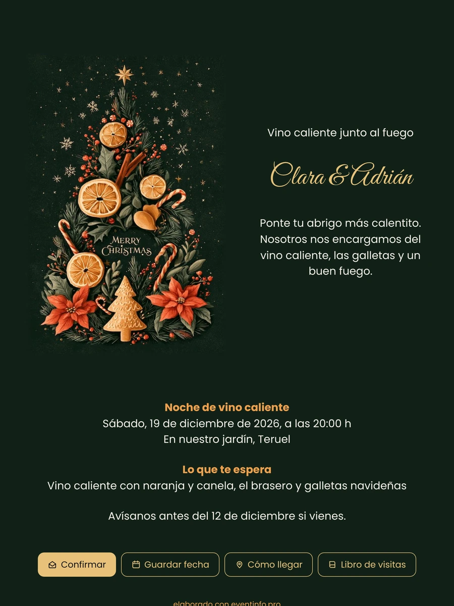 Enviar una invitación junto al brasero