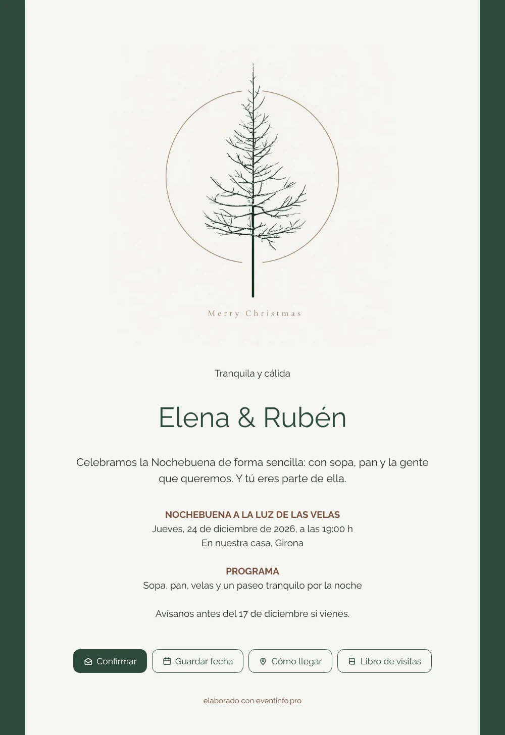 Crear una tarjeta de Nochebuena sencilla &ndash; ejemplo 1