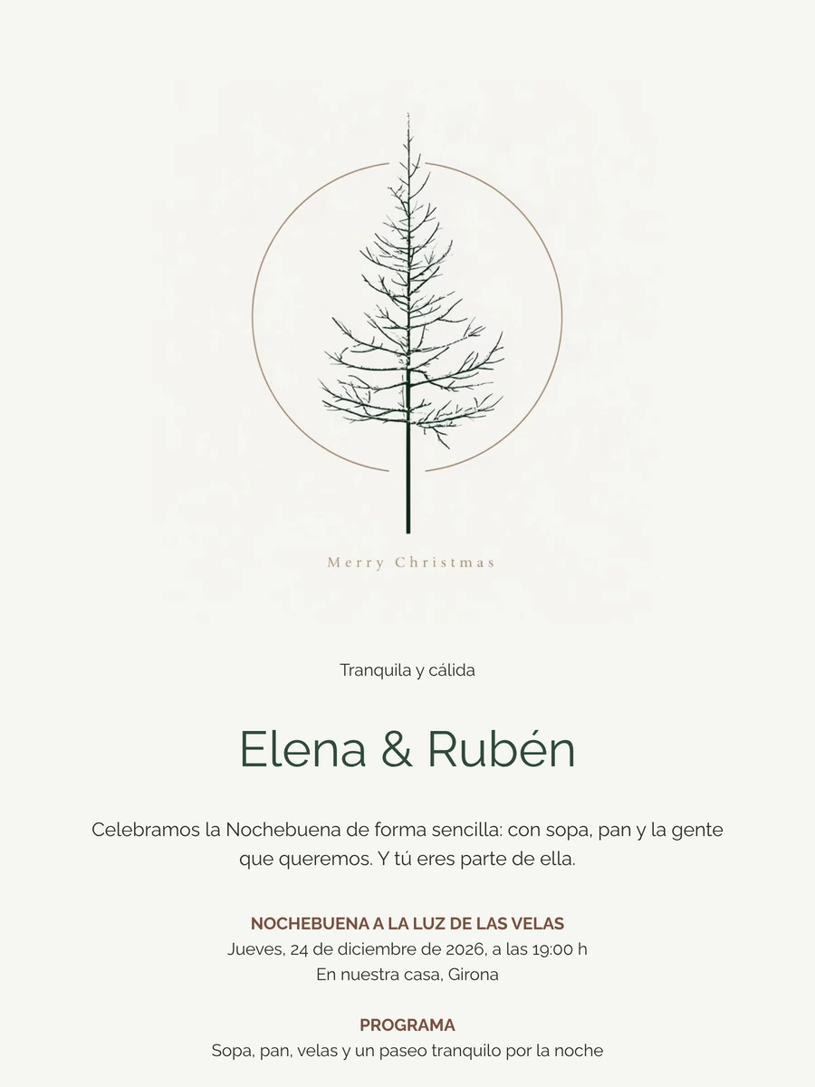 Crear una tarjeta de Nochebuena sencilla