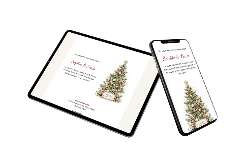 Envoyer une invitation de fête de sapin &ndash; exemple 2