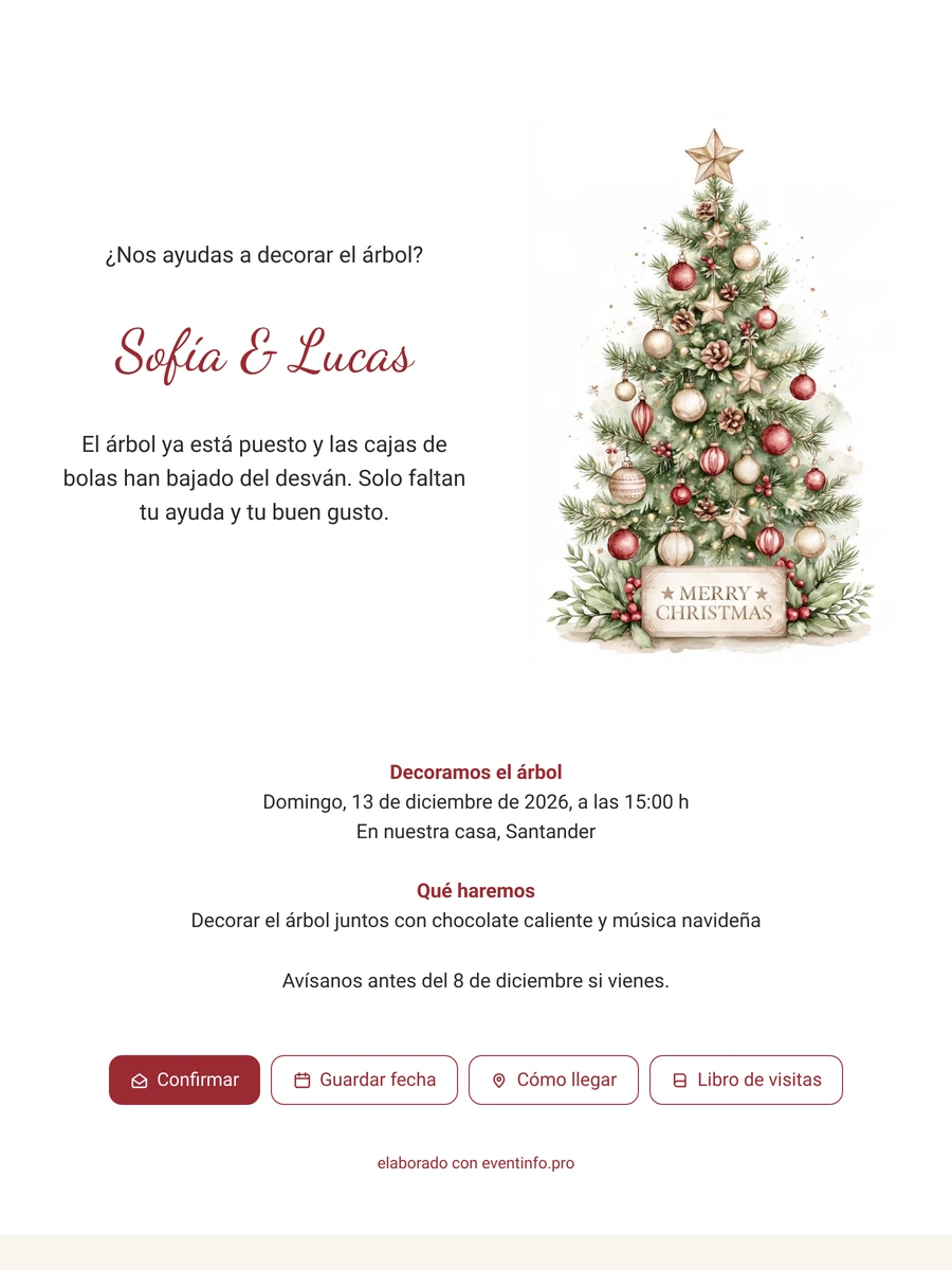 Enviar invitación de fiesta con chocolate caliente