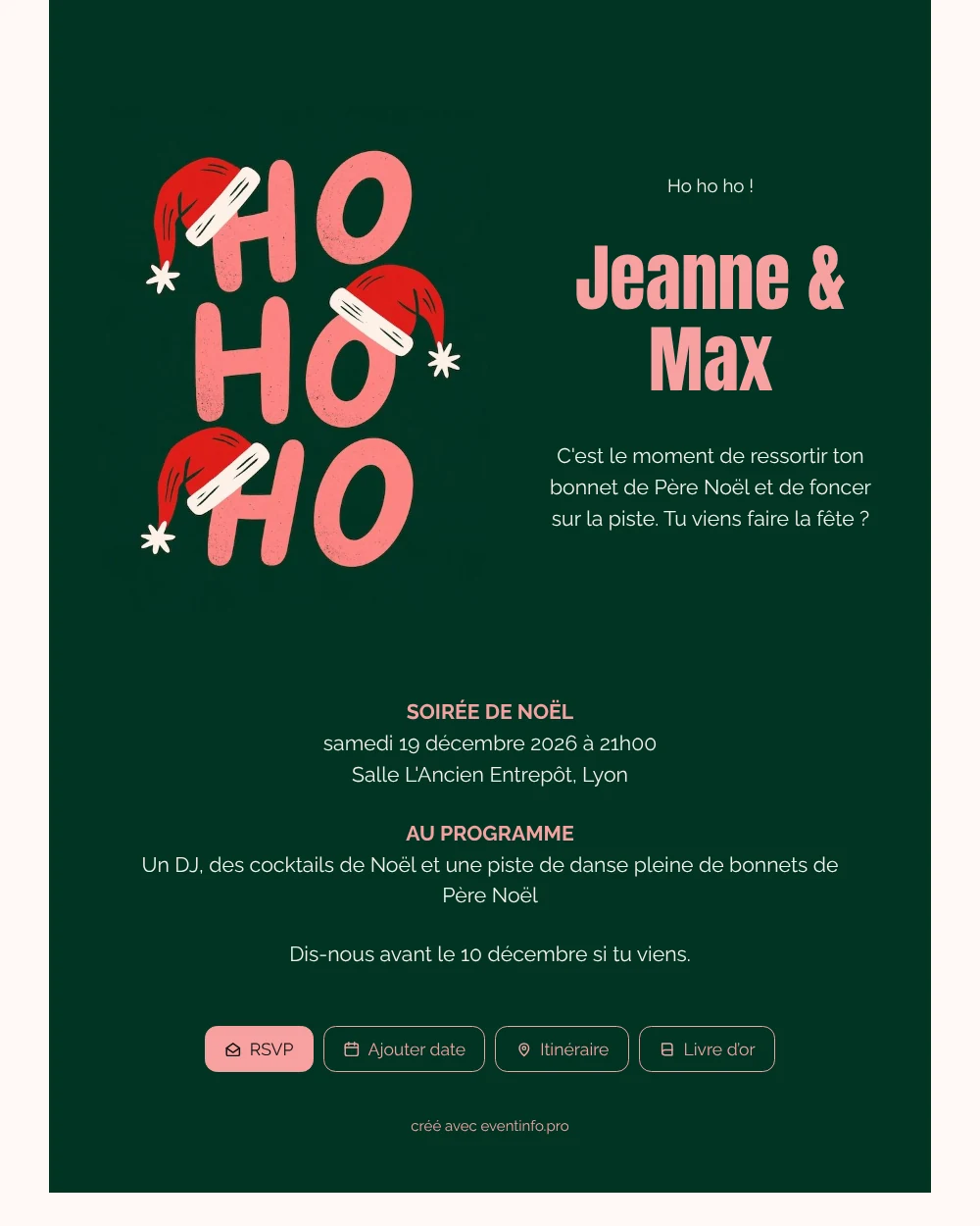 Créer une invitation de soirée dansante &ndash; exemple 1