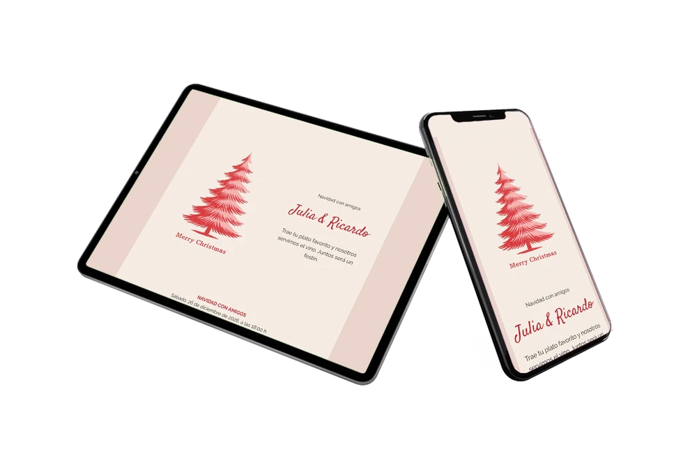 Enviar una tarjeta con abeto rojo bicolor &ndash; ejemplo 2