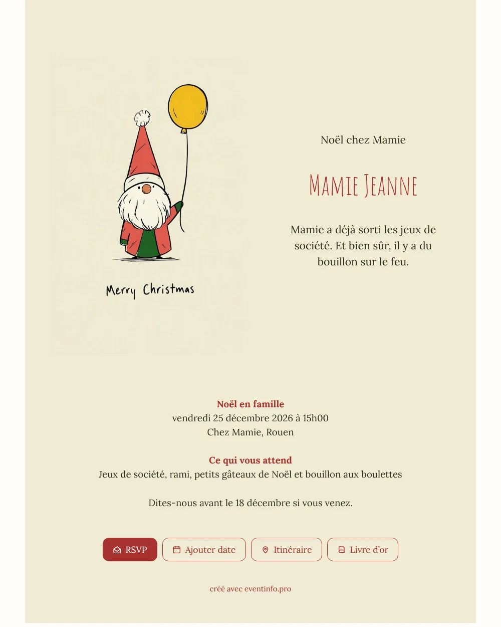 Lutin et ballon jaune pour Mamie &ndash; exemple 1