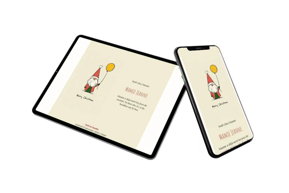 Lutin et ballon jaune pour Mamie &ndash; exemple 2