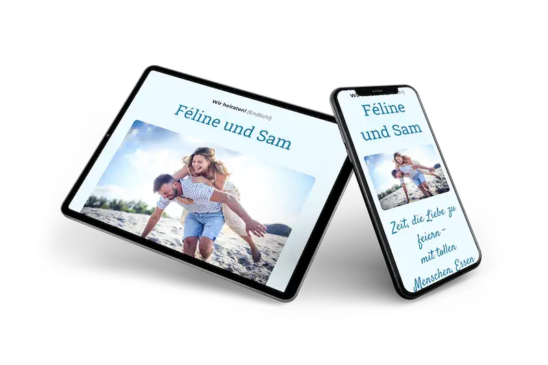 Verspielte Hochzeitseinladung - Visual 2