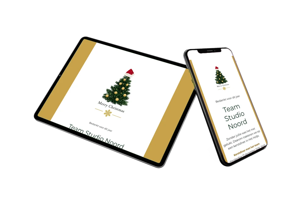 Bedankkaart voor je team met kerstdiner maken &ndash; voorbeeld 2