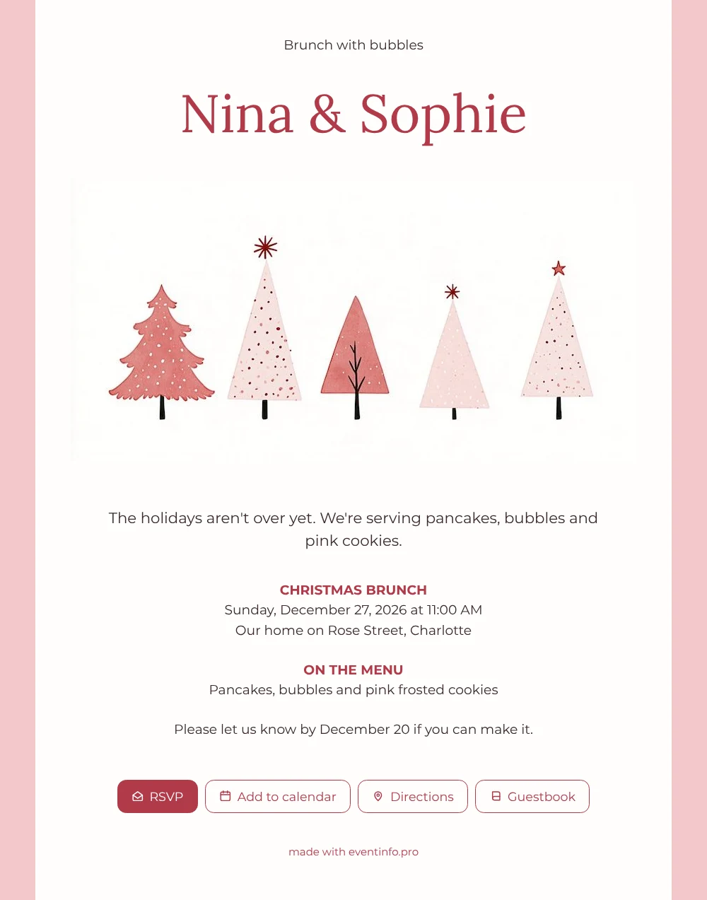 Five pastel trees for a bubbly brunch &ndash; example 1