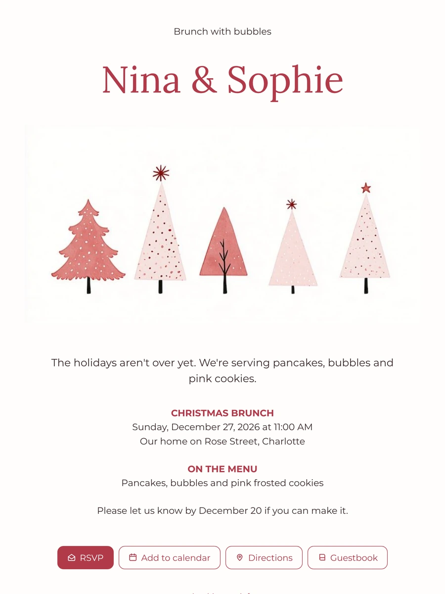 Five pastel trees for a bubbly brunch