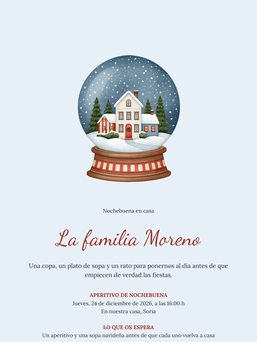 Bola de nieve para Nochebuena en casa