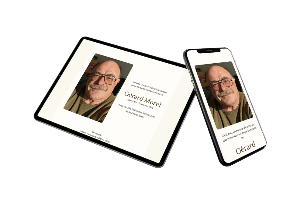 Envoyer un faire-part au portrait ensoleillé &ndash; exemple 2