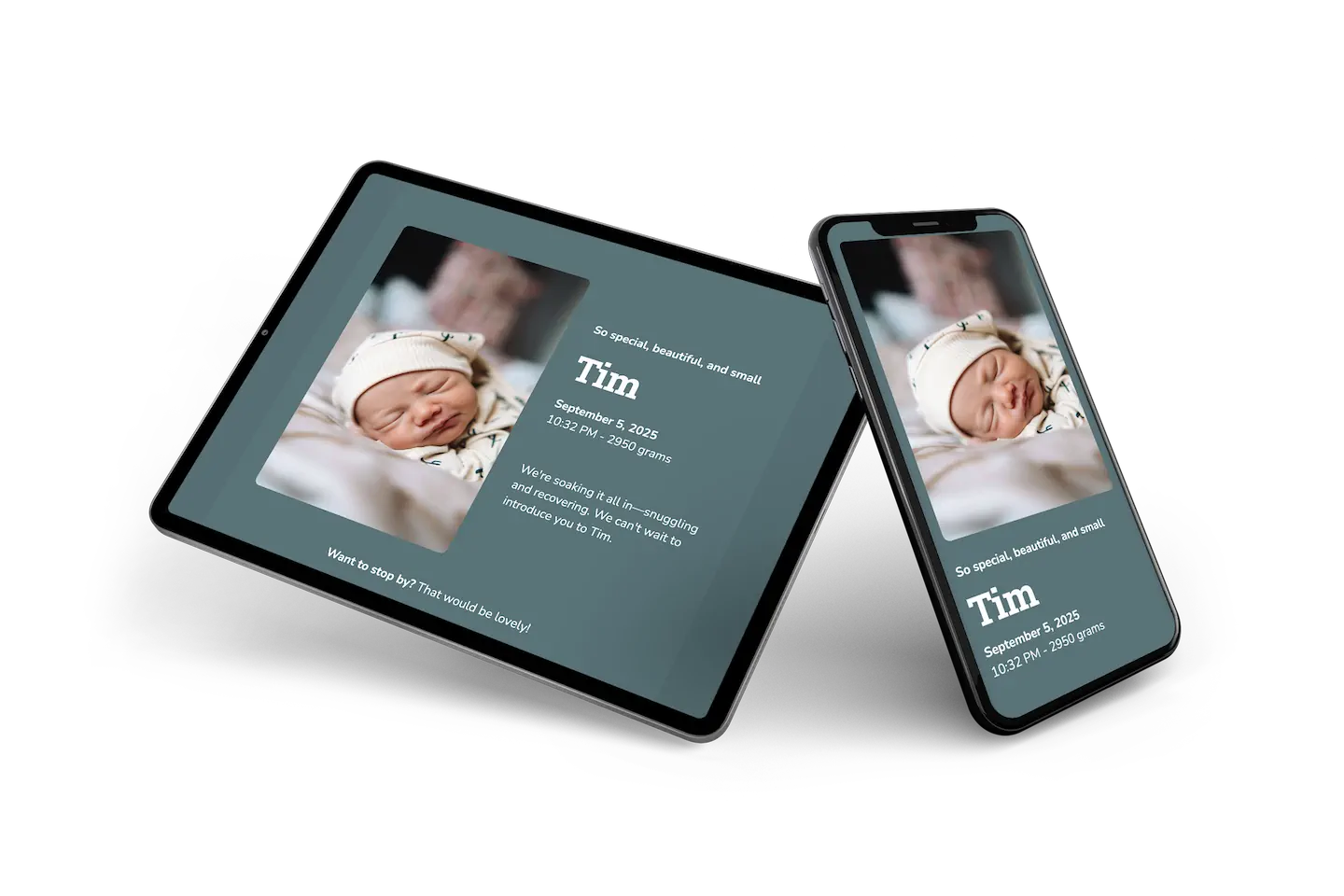 Bold digital birth card - Visual 2
