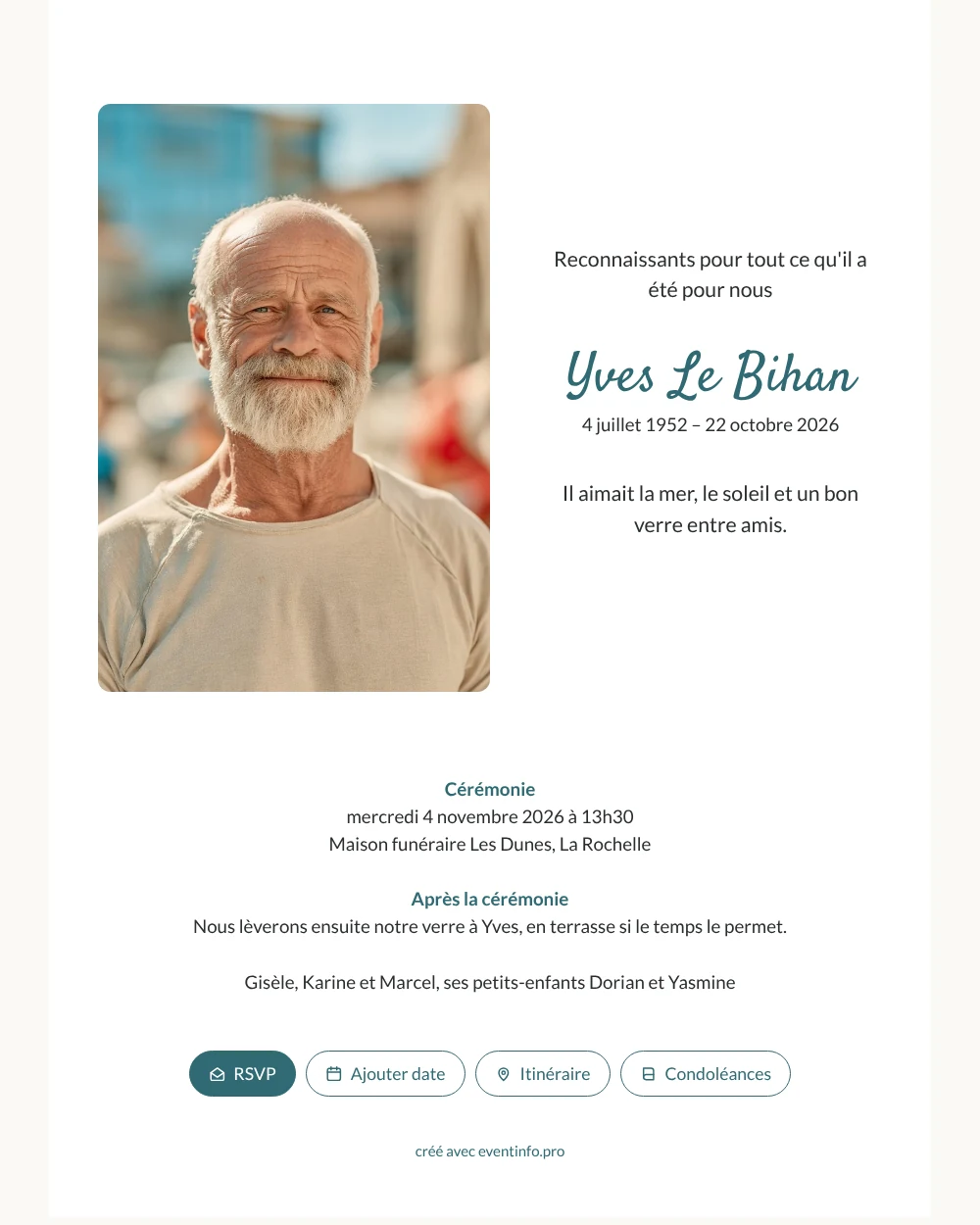Créer un faire-part estival avec photo &ndash; exemple 1