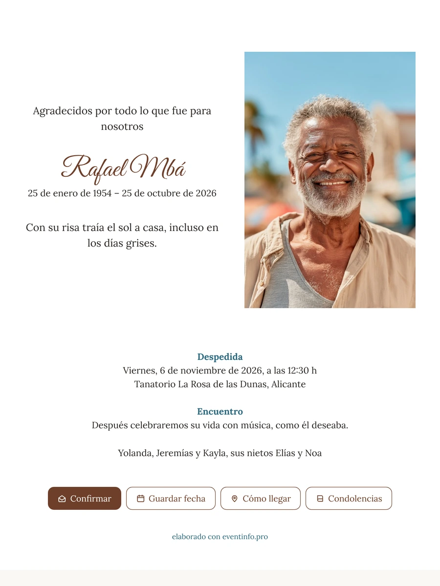 Enviar una esquela elegante con foto