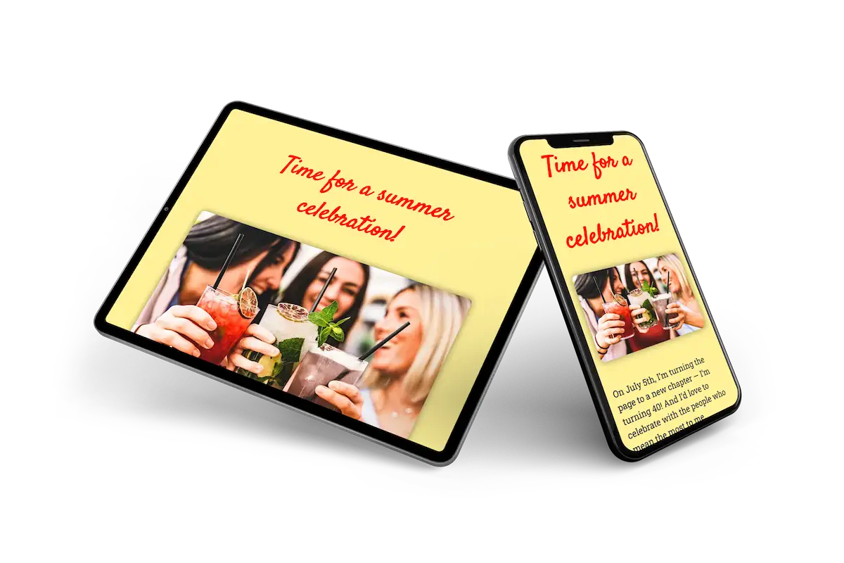 Bright online summer invite - Visual 2