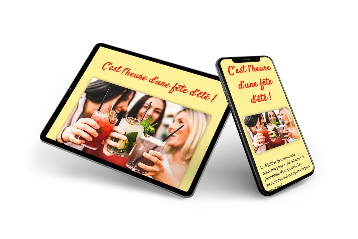 Lancez une invitation color&eacute;e et joyeuse &ndash; example 2
