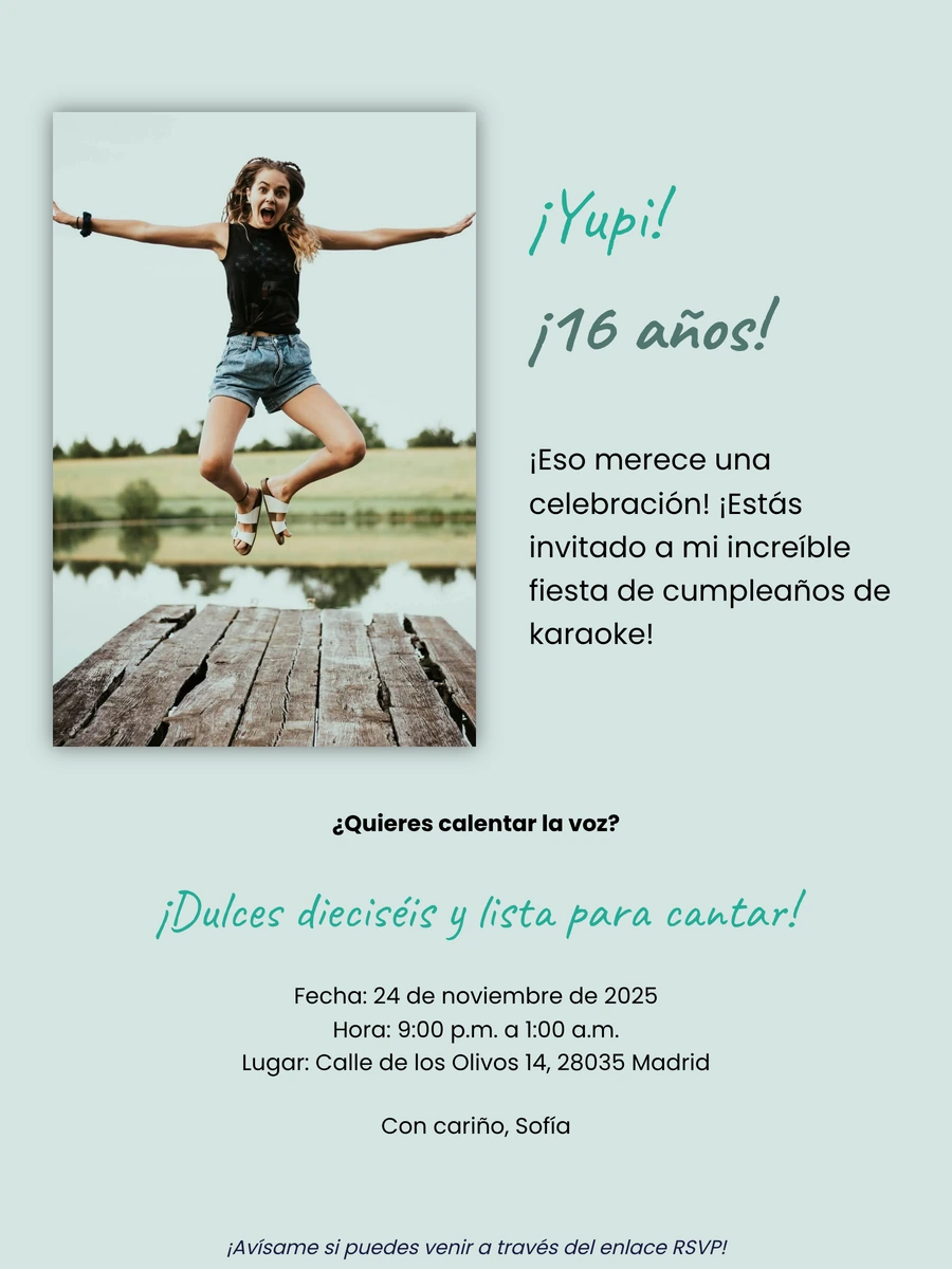 Invitaci&oacute;n digital divertida para un cumplea&ntilde;os