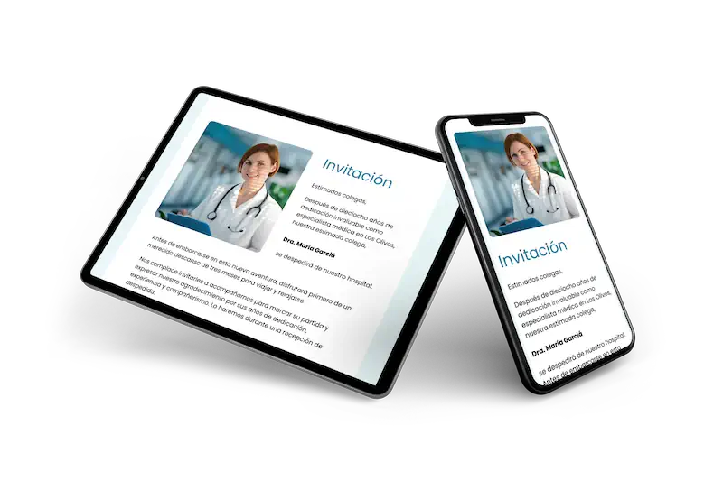 Invitación empresarial clara - Visual 2
