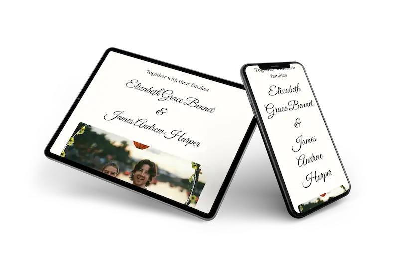 Elegant online wedding invite - Visual 2