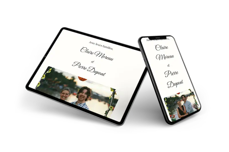 Invitez avec un faire-part de mariage &eacute;l&eacute;gant et raffin&eacute; &ndash; example 2