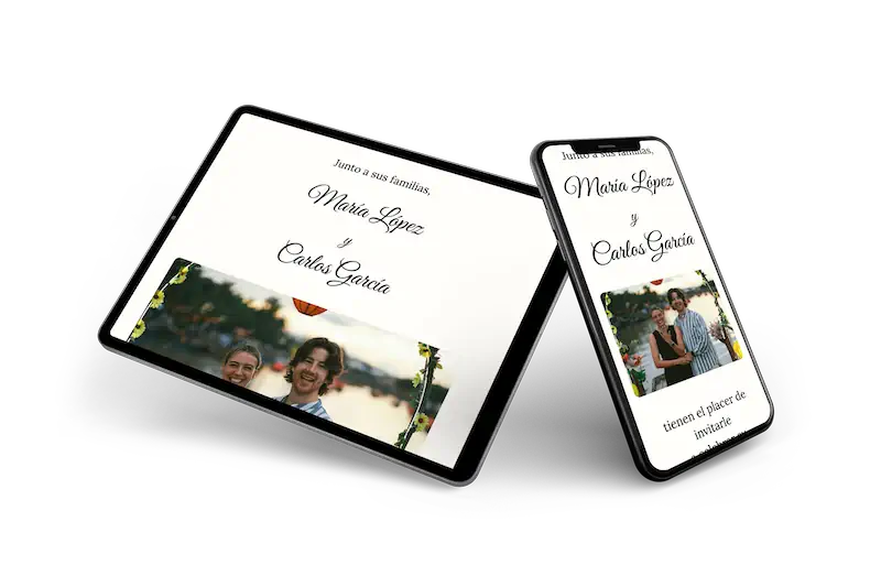 Invitación de boda elegante - Visual 2