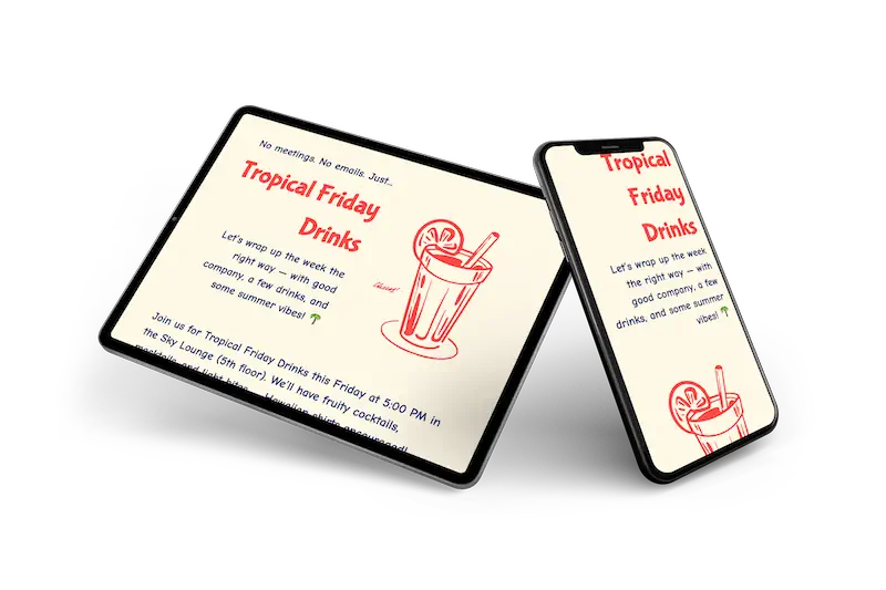 Playful online business invitation - Visual 2