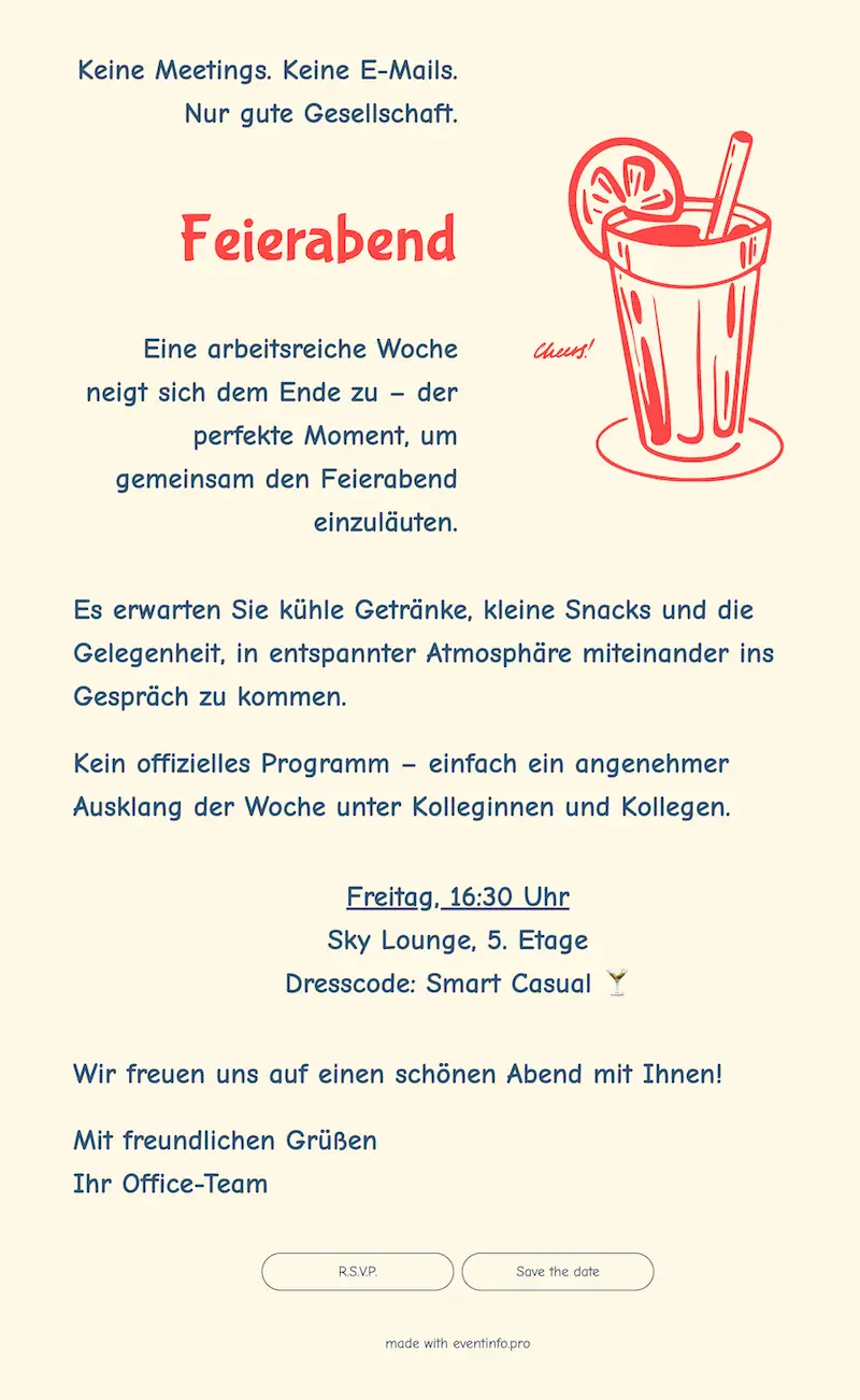 Verspielte Online-Einladung