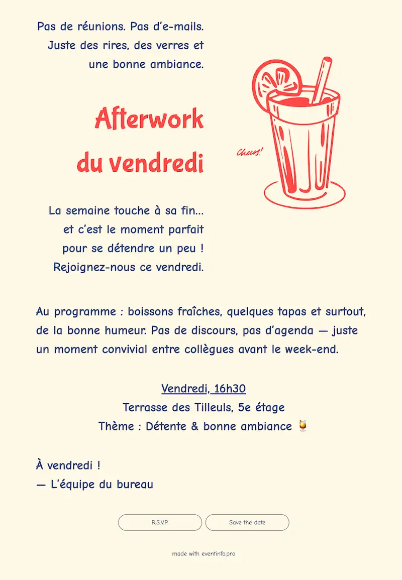 Invitation digitale amusante