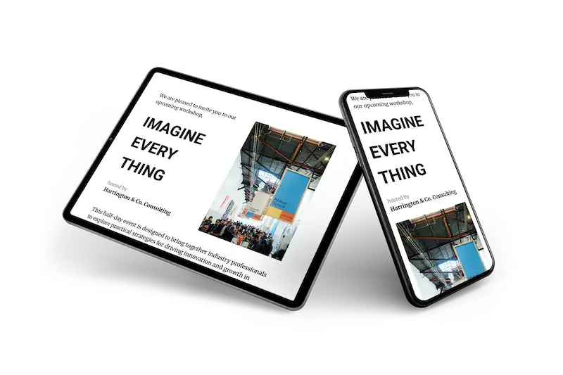 Modern bold business invitation - Visual 2