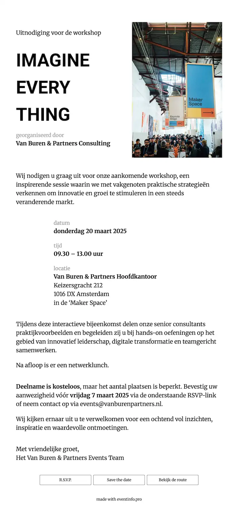 Moderne zakelijke uitnodiging