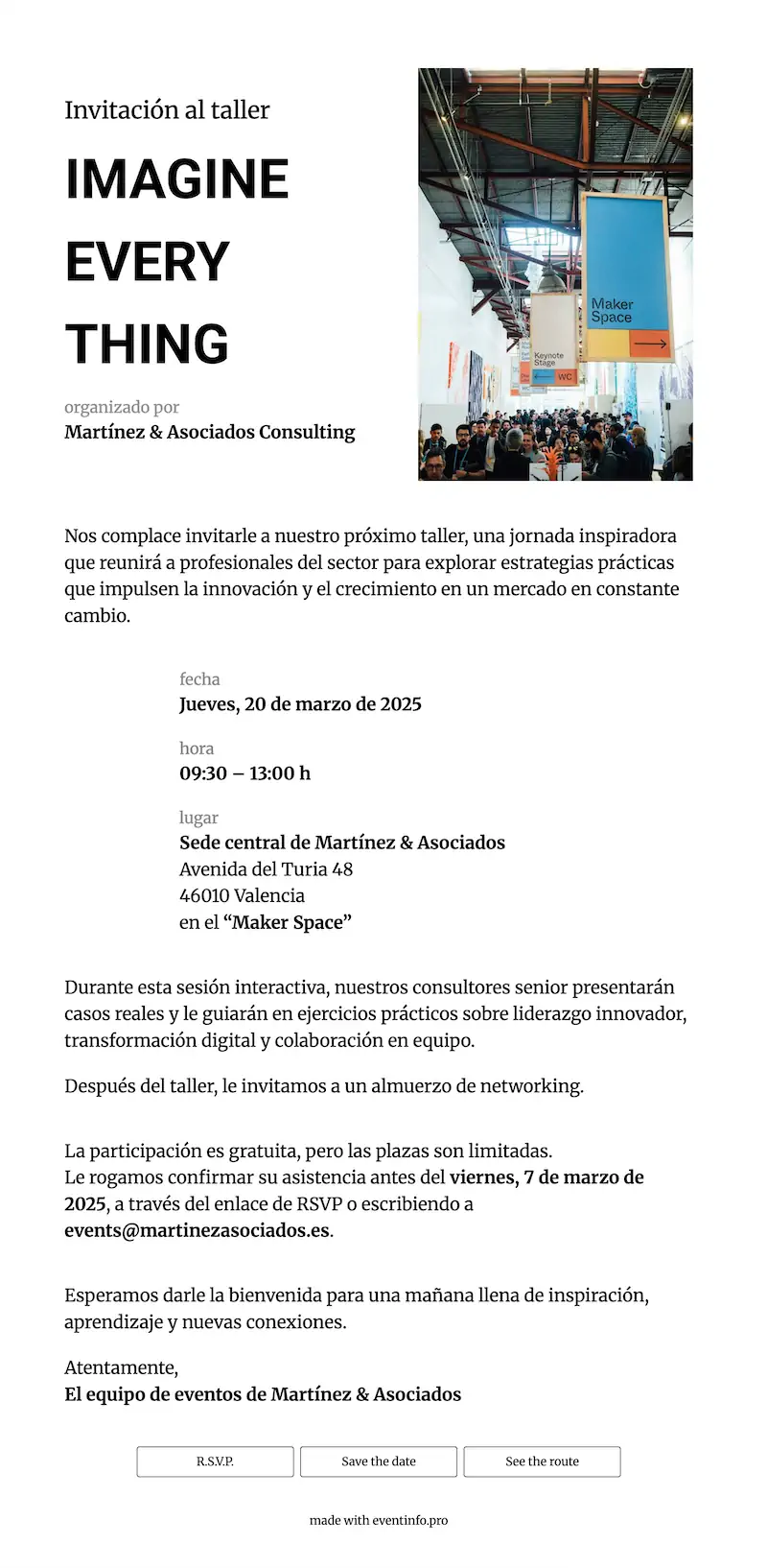 Invitación empresarial moderna