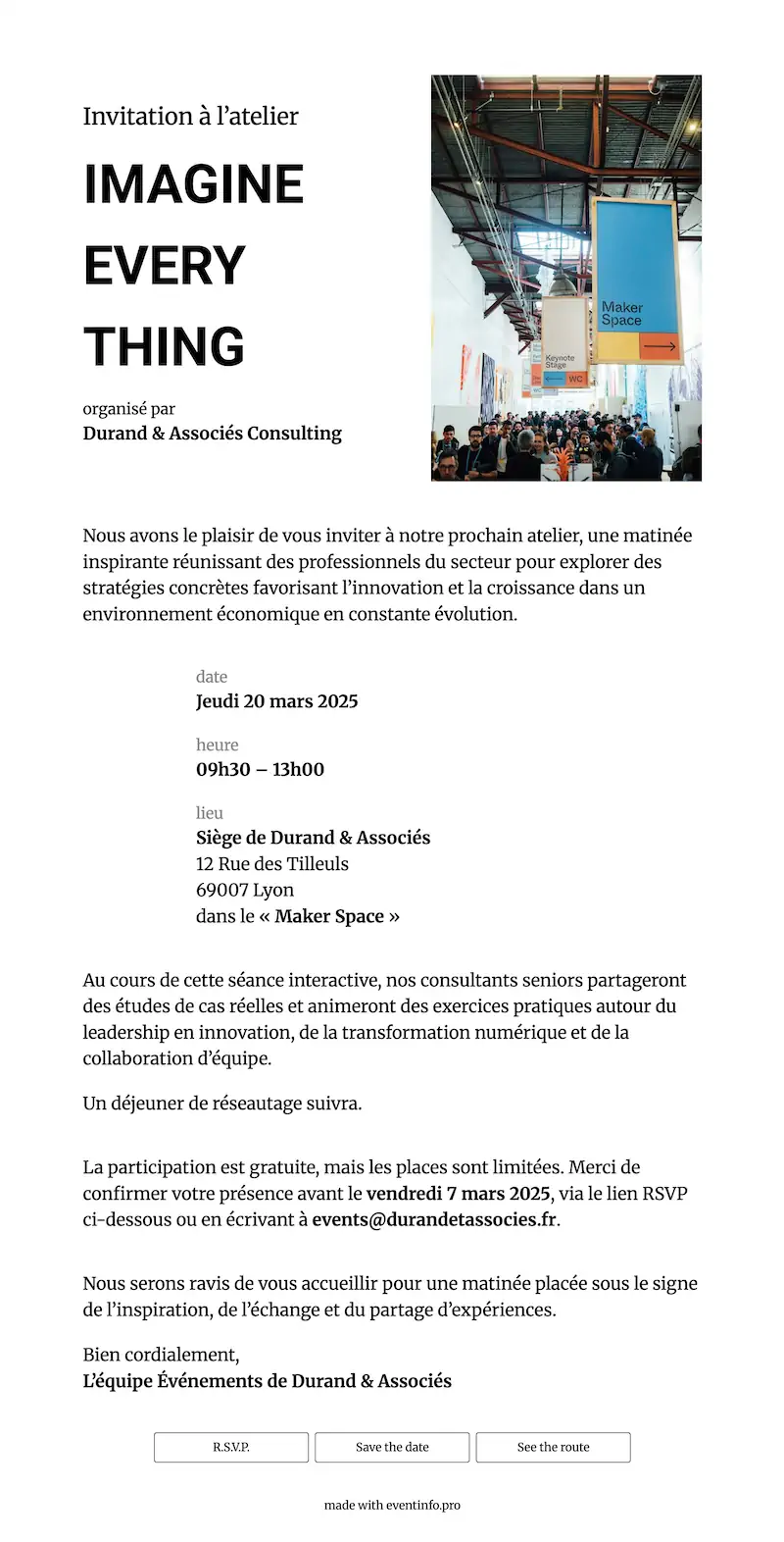Invitation d’affaires moderne en ligne