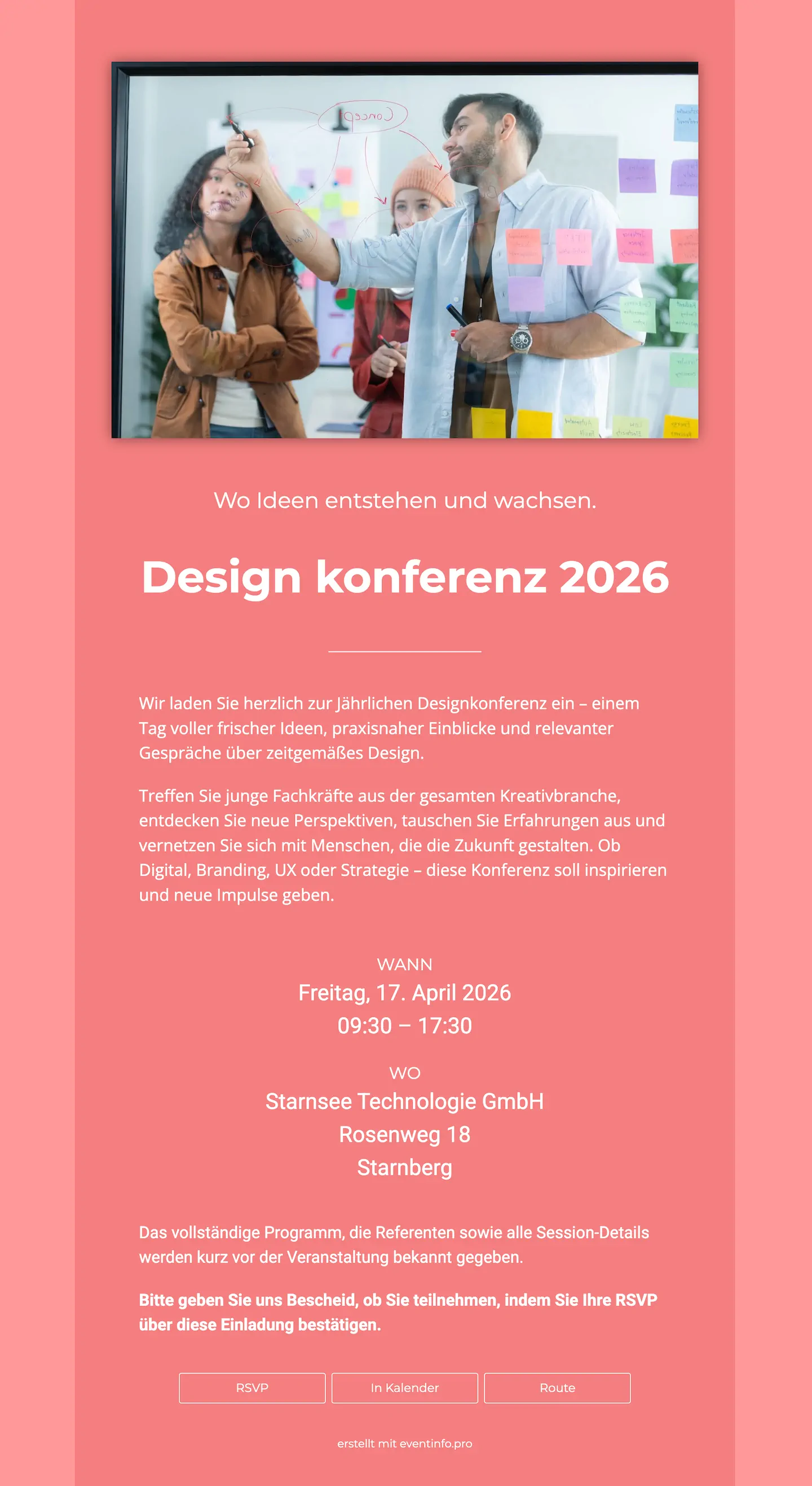 Online Bunte Konferenz Einladung