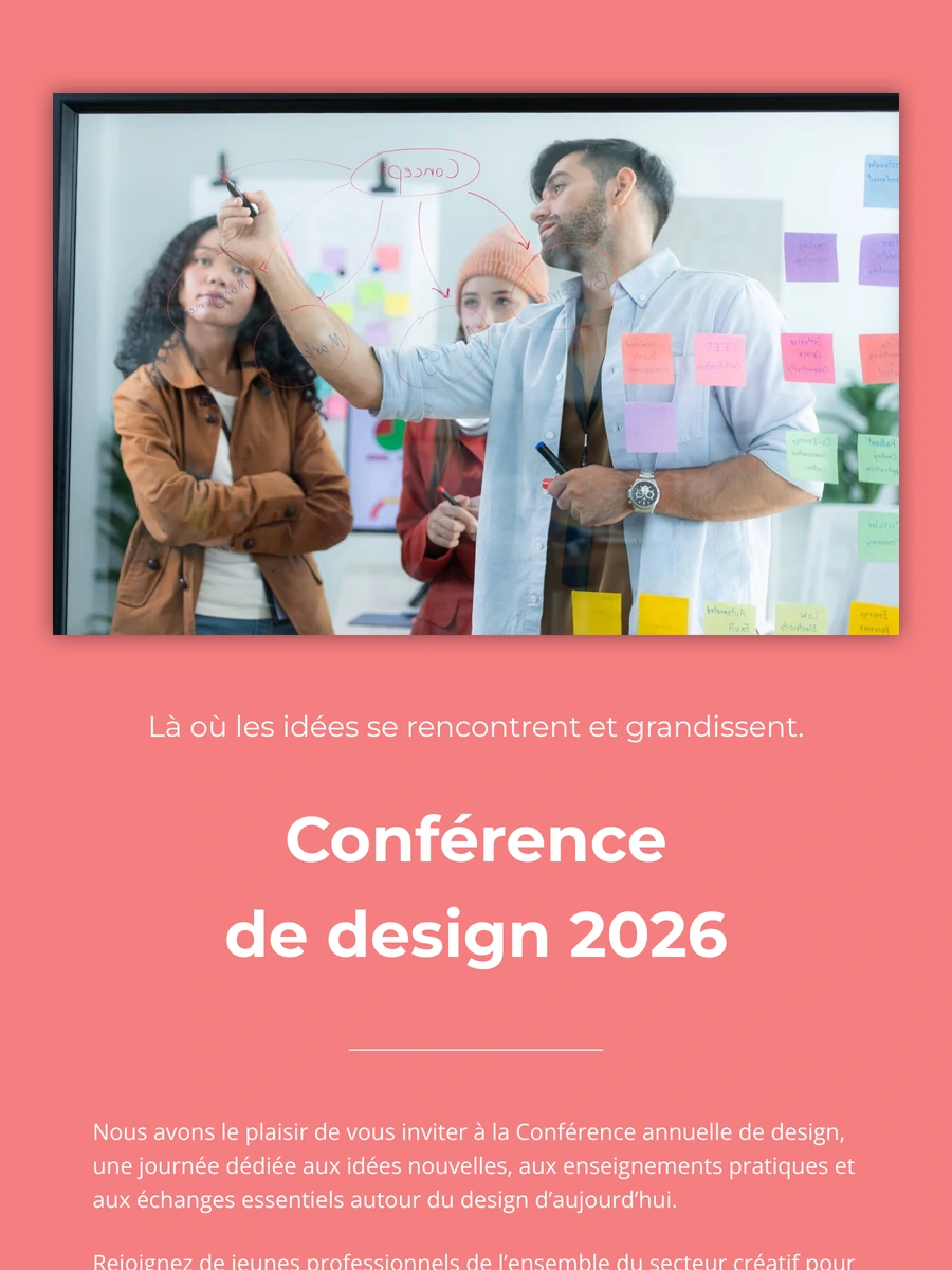Invitation num&eacute;rique corail pour une conf&eacute;rence