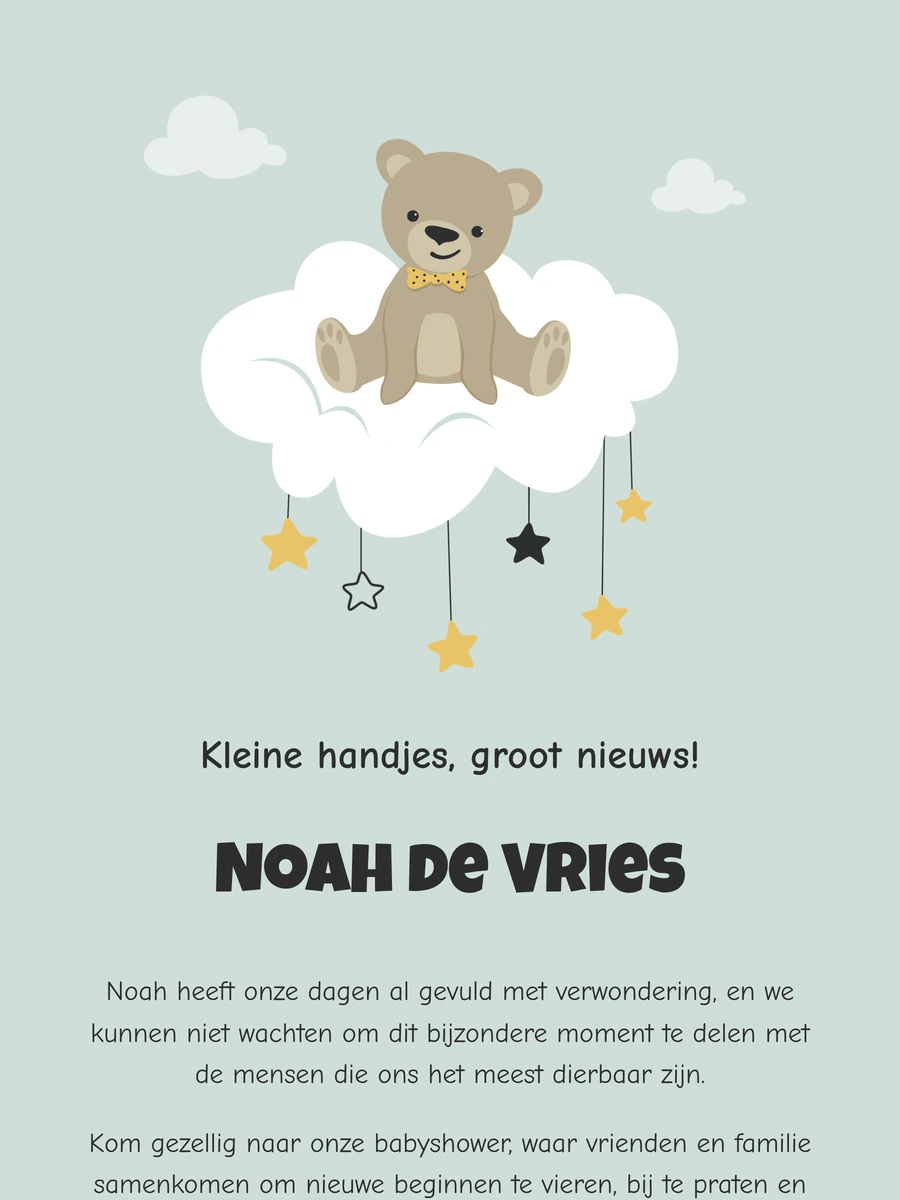 Faire-part de naissance en ligne aux teintes pastel