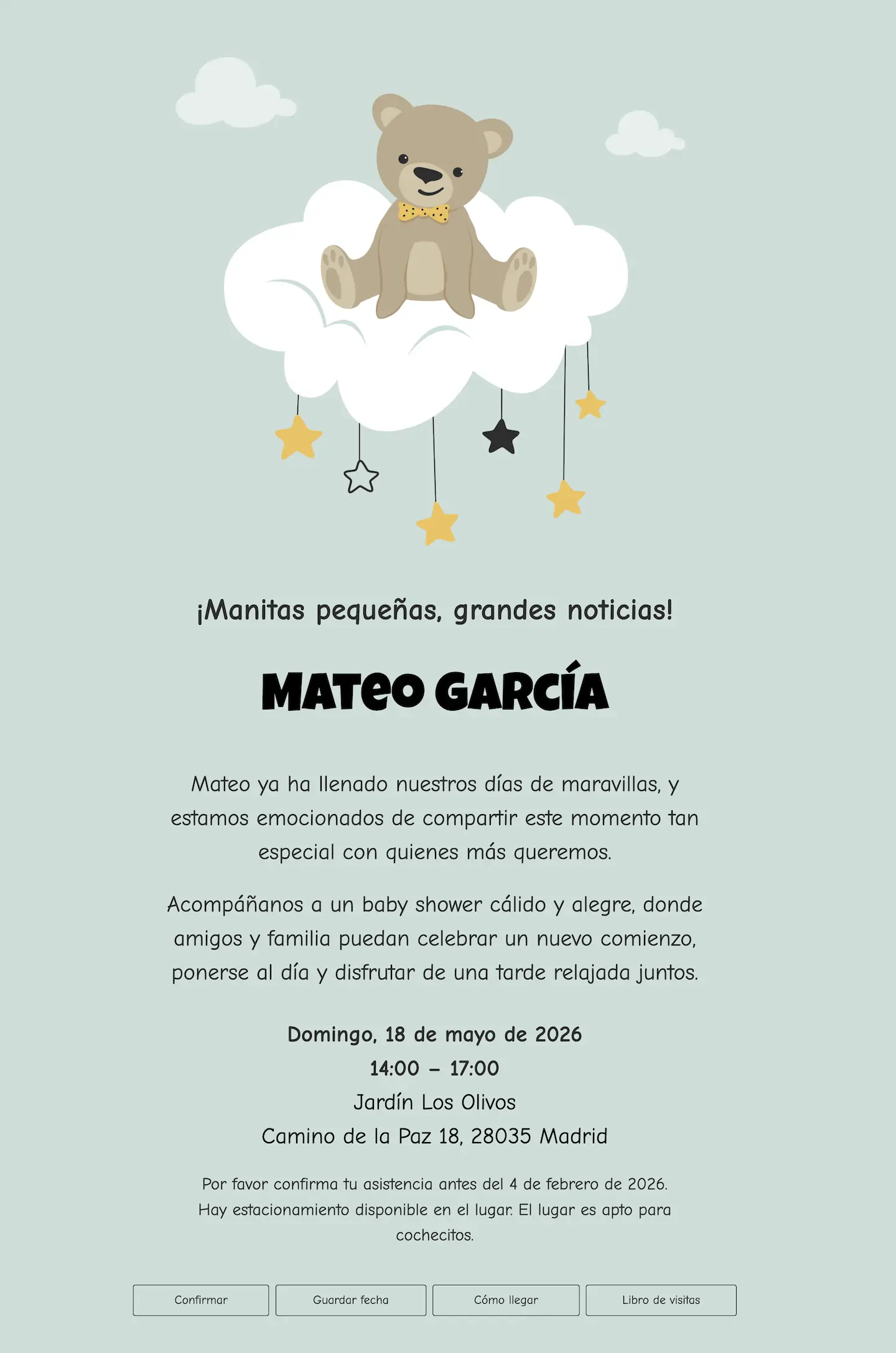 ejemplo de invitación de boda online