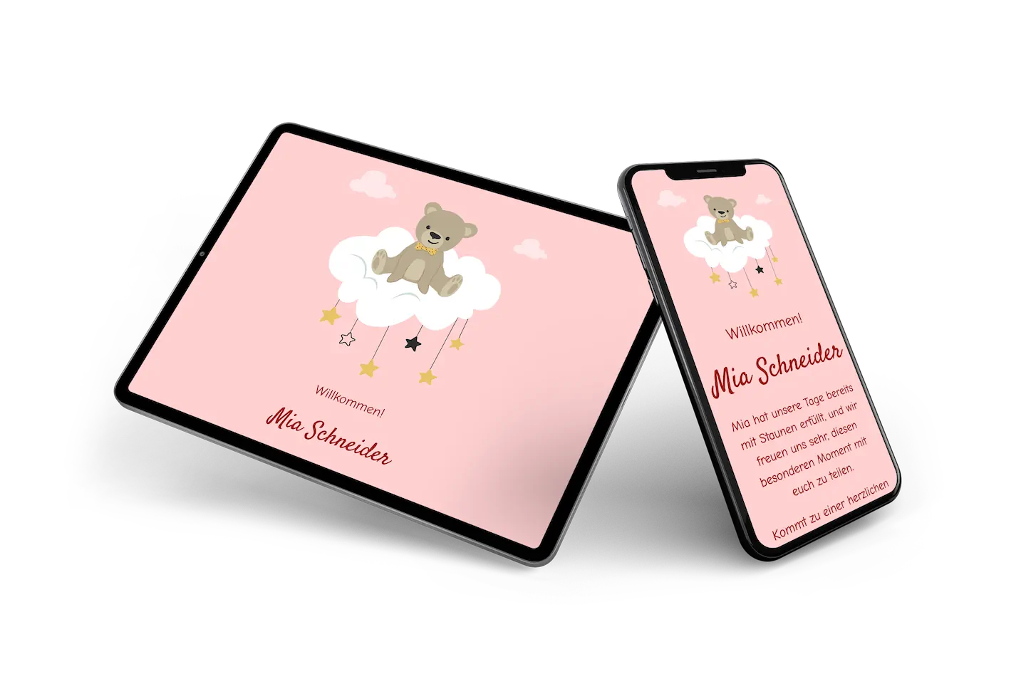 Teddy Online-Geburtskarte  - Visual 2