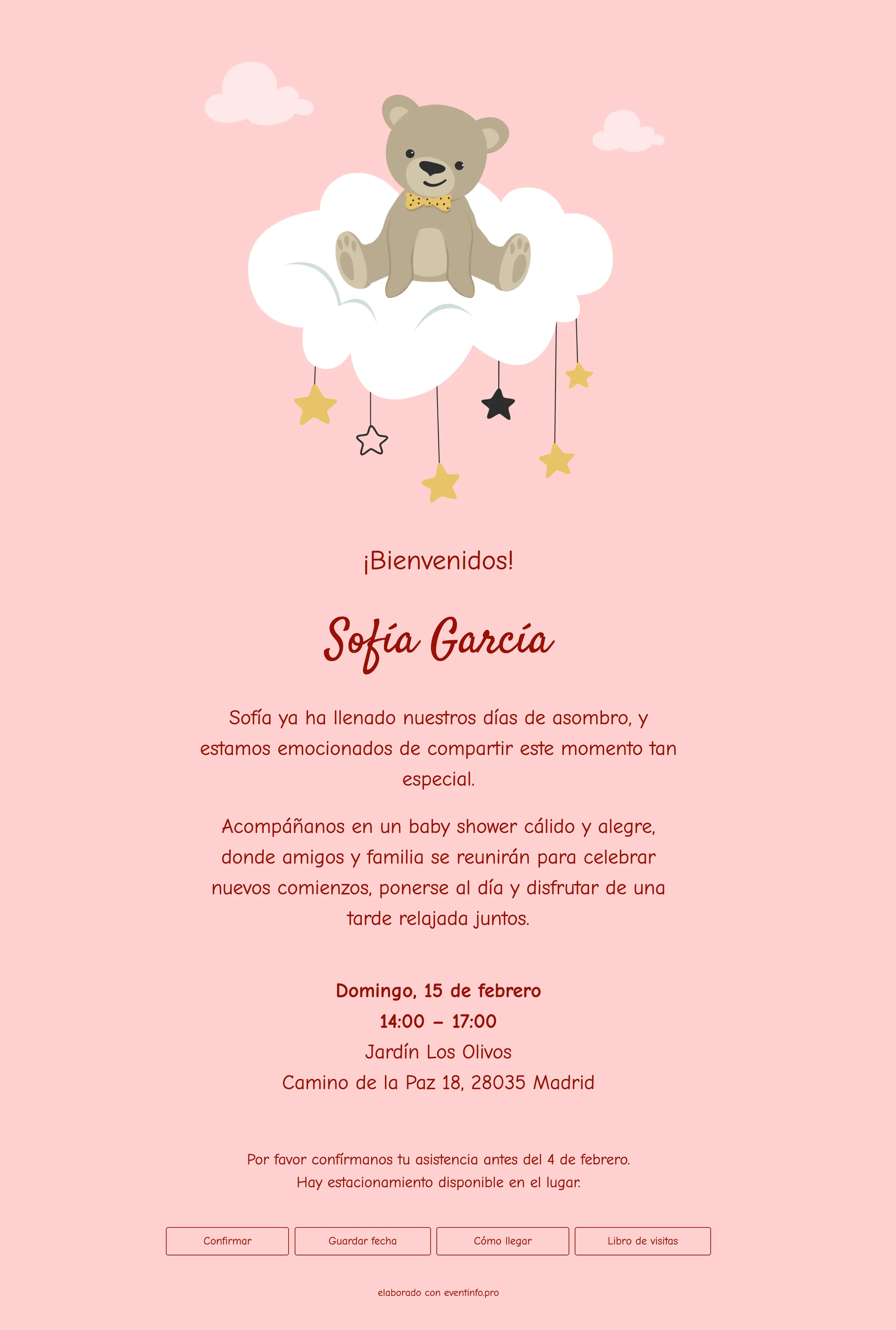 Teddy tarjeta de nacimiento online