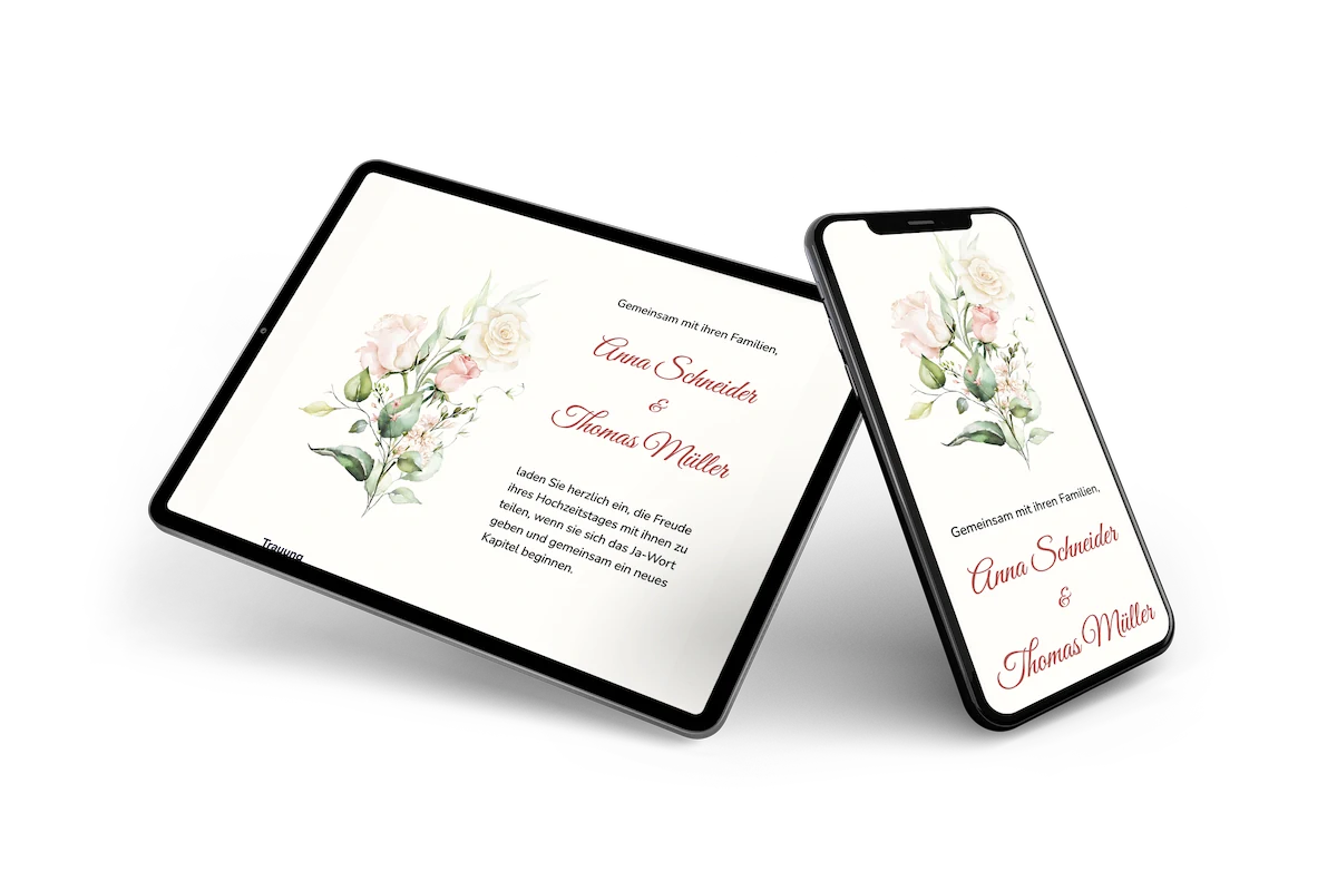 Klassische Florale Einladung - Visual 2
